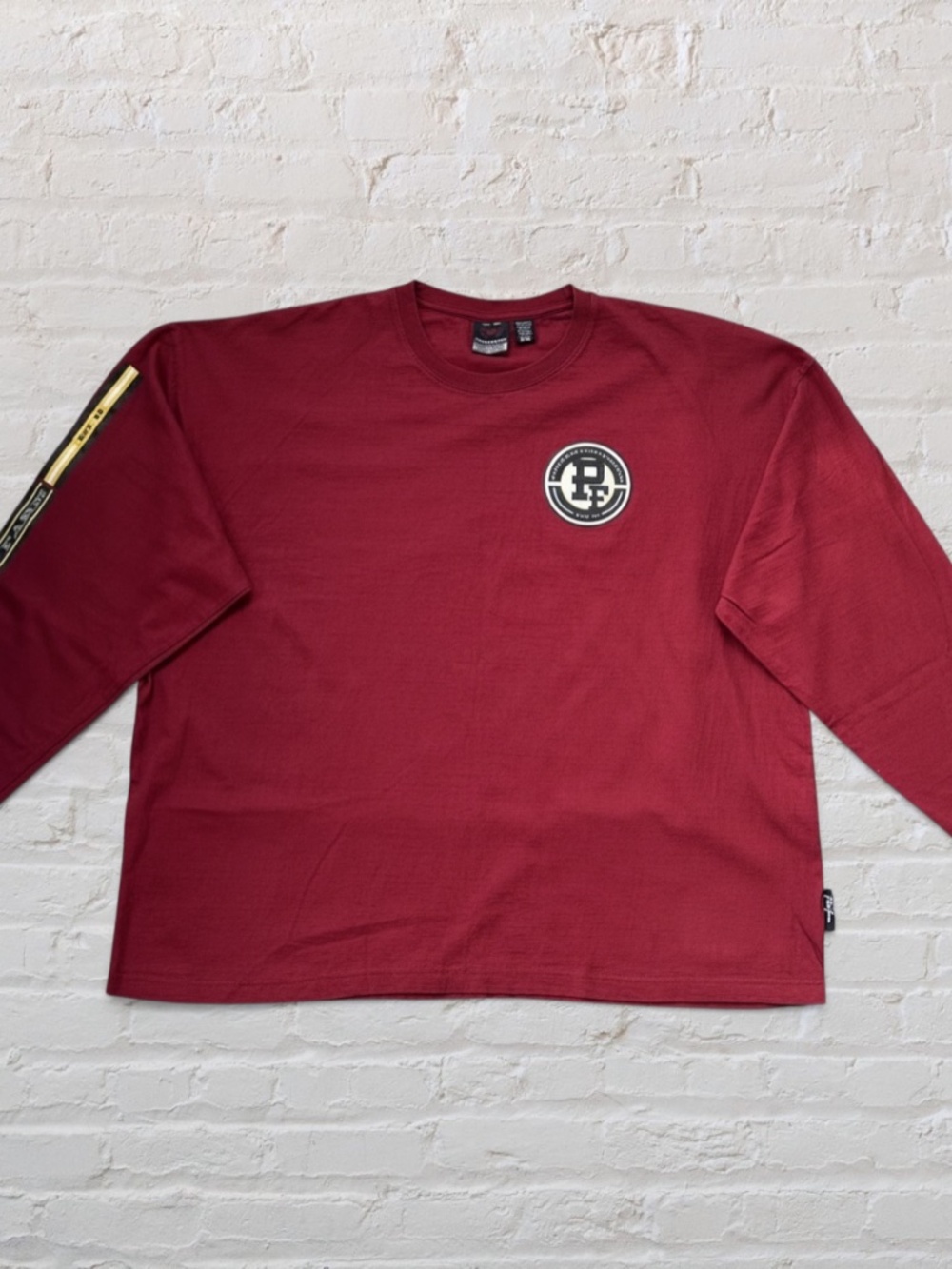 90s Vintage Phat Farm Men's Loungewear L/S T-shirt - Maroon/Burgundy - XXL